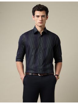 Arrow - Mens Tailored Fit Dobby 1851 Blue Formal Shirt