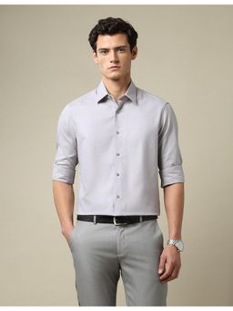 Arrow - Mens Tailored Fit Dobby 1851 Grey Formal Shirt