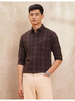 U.S. Polo Assn. Denim Co. - Mens Grid Tattersall Checks Pure Cotton Red Casual Shirt