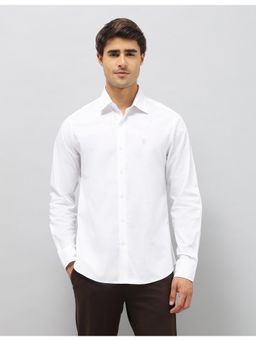 U.S. POLO ASSN. - Mens Oxford Pure Cotton White Casual Shirt
