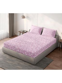 SPACES - Aeris Floral Pink Bedsheet with 2 Pillow Covers