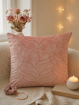 Zeba World - Ethnic Pink Cushion Cover (16 x 16 Inches)