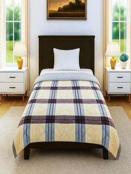 Threadwear - Yellow Geometric 300 GSM Cotton Single Bed Comforter