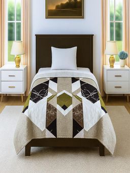 Threadwear - Multicolor Abstract 300 GSM Cotton Single Bed Comforter
