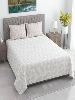 Threadwear - White Abstract 400TC Super King Bedsheet With 2 Pillow Covers