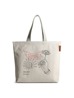 DailyObjects - 100% Cotton Canvas Kochi City Womens Large Tote Bag White