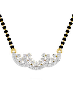SPARQ - Lab Grown Diamond 0.32Ct 925 Sterling Silver White Triple-Arc Floral Mangalsutra