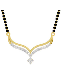 SPARQ - Lab Grown Diamond 0.23Ct 925 Sterling Silver White Elegant V-Contour Mangalsutra