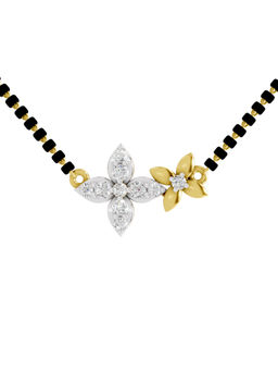 SPARQ - Lab Grown Diamond 0.25Ct 925 Sterling Silver White Dual-Bloom Mangalsutra