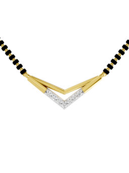 SPARQ - Lab Grown Diamond 0.12Ct 925 Sterling Silver White Dual-Chevron Mangalsutra