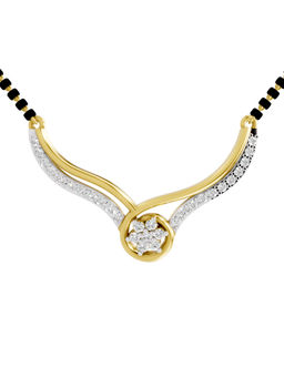 SPARQ - Lab Grown Diamond 0.3Ct 925 Sterling Silver White Infinity Floral Mangalsutra