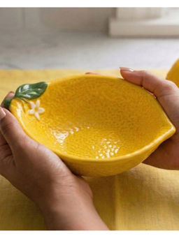 Chumbak - Citrus Zest Yellow Limonata Serving Bowl