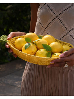 Chumbak - Citrus Zest Yellow Limonata Basket Tray