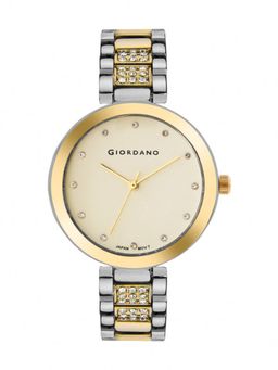 Giordano - Eleganza Collection Analog Beige Watch for Women (A2037) (M)