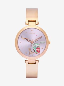 Chumbak - Nocturnal Rose Gold with Lilac Dial Metal Watch (New_2025) (M)