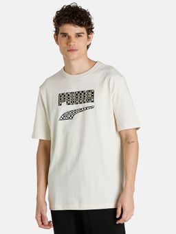 Puma - Downtown Logo Mens Beige T-shirt