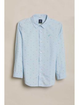 Allen Solly - Boys Light Blue Print Casual Shirt
