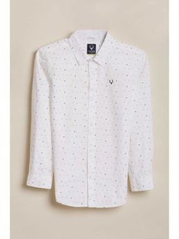 Allen Solly - Boys White Print Casual Shirt
