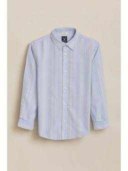 Allen Solly - Boys Light Blue Stripe Casual Shirt