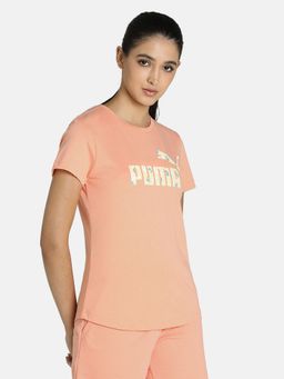 Puma - Graphic Logo Women Orange T-Shirt