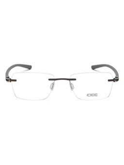 IDEE - Grey Rim Less Rectangular shaped eyewear for Men (ID1981C4FR) (52)