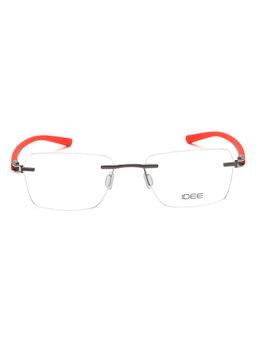 IDEE - Red Rim Less Rectangular shaped eyewear for Men (ID1981C8FR) (52)