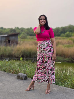 APAAPI THREADS OF GLORY - Multi-Colour Tropical Print Wrap Around Skirt