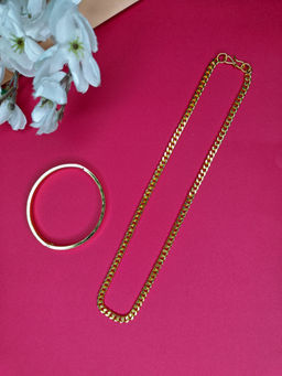 NVR - Men's Valentine Special Minimal Chain with Kada Bracelet Set
