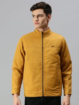 SHOWOFFFF - Men Casual Solid Mustard Jacket