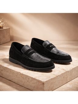 Ruosh - Otes Men Black Suede Penny Loafers