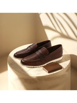 Ruosh - Otes Men Dark Brown Nubuck Penny Loafers