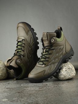 Off Limits - Men Olive RAFTAR Trekking Shoes
