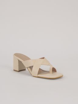 SCENTRA - Womens Cream Block Heels