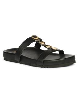 Viviblu - Women Black Leather Sandals