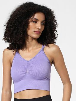 ONLY - Women Solid Purple Bra