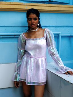 Malie - Holographic Sequin Aura Dress
