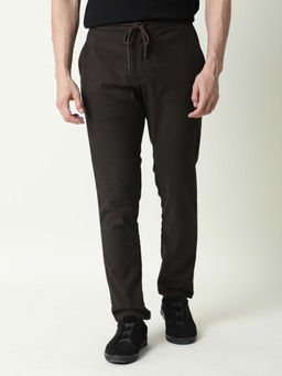 Rare Rabbit - Brando Primary Brown Classy Flannel Trouser