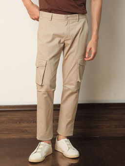 Rare Rabbit - Celu Primary Beige Smart Cargo Pants