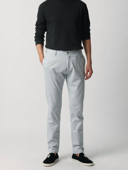 Rare Rabbit - Clovet Light Blue Cotton Stretch Trouser