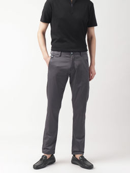 Rare Rabbit - Daron Primary Grey Cotton Stretch Trouser
