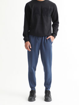 Rare Rabbit - Derry Dusky Blue Heavyweight Solid Joggers