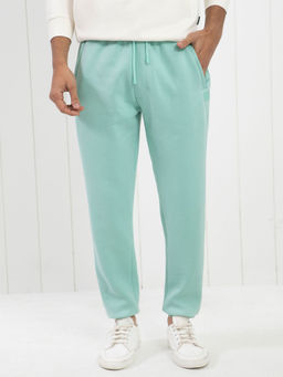 Rare Rabbit - Faroe Light Green Heavyweight Solid Joggers