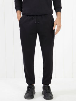 Rare Rabbit - Fulham Primary Black Lightweight Solid Joggers