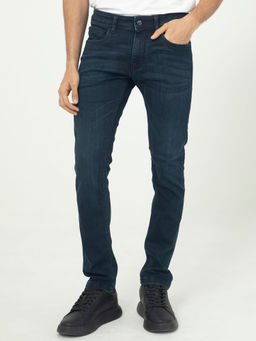 Rare Rabbit - Grana Primary Blue Premium Dark Wash Tinted Jeans