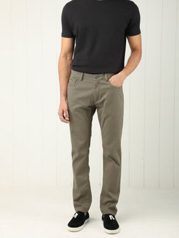 Rare Rabbit - Poke 2 Light Olive Stretch Cotton Dobby Trouser