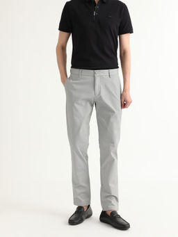 Rare Rabbit - Swamp Light Grey Structured Stretch Trouser