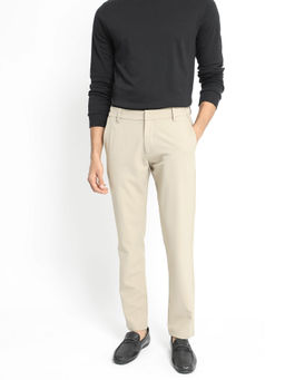 Rare Rabbit - Traveller Primary Beige Essential Bi Stretch Trouser