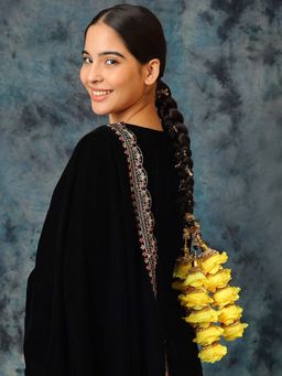 Ruby Raang Studio - Yellow Floral Gota Parandi