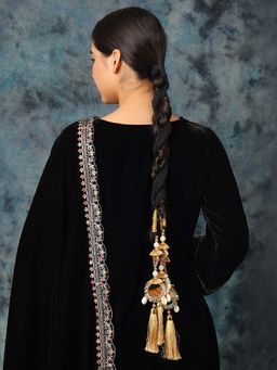 Ruby Raang Studio - Stones with Mirror Work Parandi