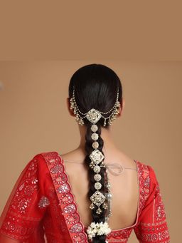 Ruby Raang Studio - Ruby Raang Kundan and Pearl Hair Braid